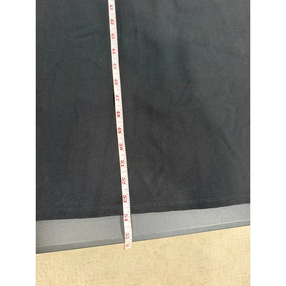 Staud Black Cutout Maxi Dress Long Sleeve Faux Leather Trim Size L